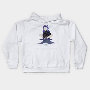 Raven listening to music Kids Hoodie